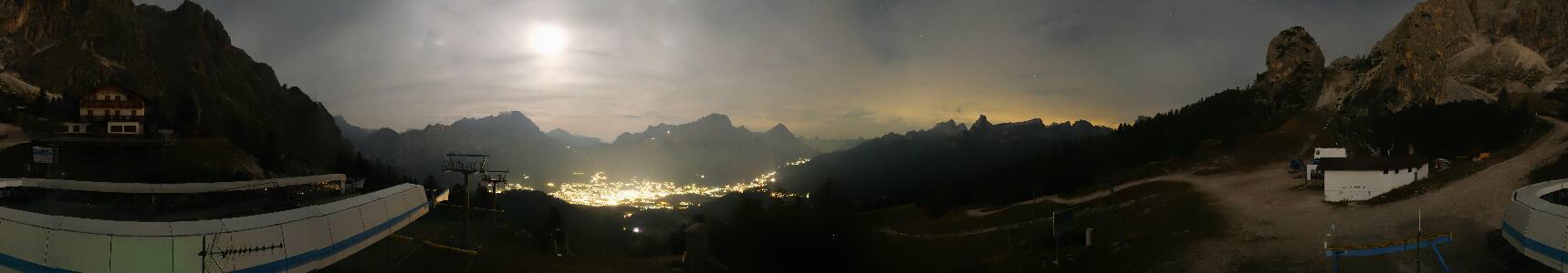 Cortina d'Ampezzo Duca d'Aosta snow cam captured at 1 October 2026 at 11:47 pm GMT+2