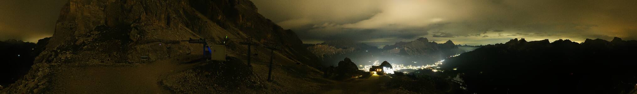 Cortina d'Ampezzo Pomedes snow cam captured at 13 September 2026 at 11:55 pm GMT+2