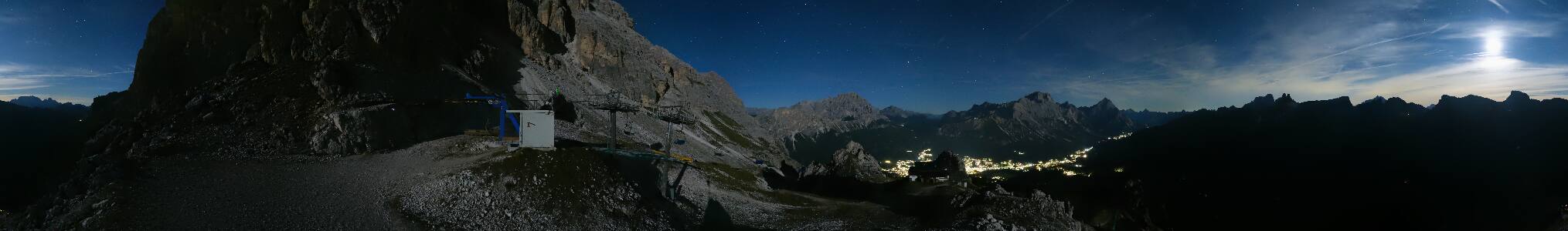 Cortina d'Ampezzo Pomedes snow cam captured at 21 September 2026 at 11:53 pm GMT+2
