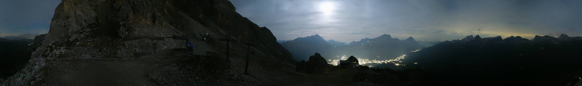 Cortina d'Ampezzo Pomedes snow cam captured at 1 October 2026 at 11:47 pm GMT+2