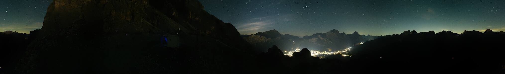 Cortina d'Ampezzo Pomedes snow cam captured at 3 October 2026 at 11:51 pm GMT+2
