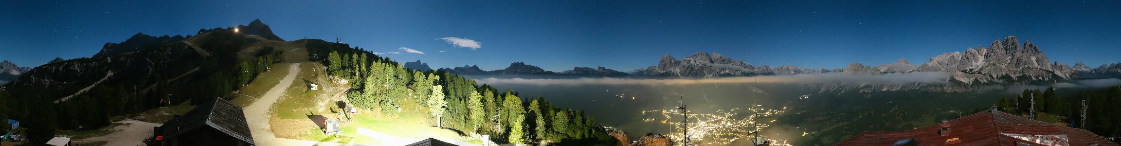 Cortina d'Ampezzo Rifugio Faloria snow cam captured at 25 September 2026 at 11:51 pm GMT+2