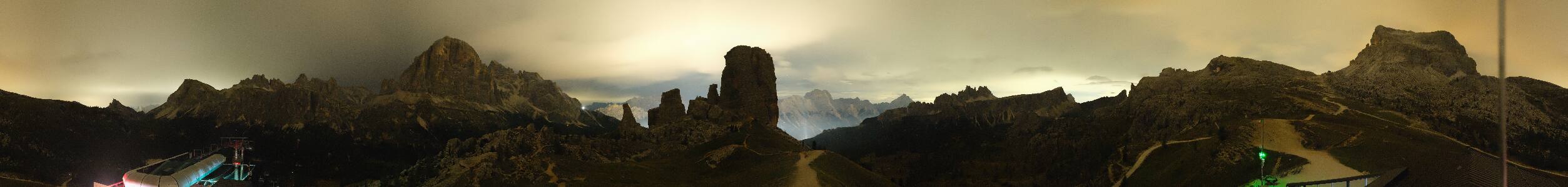 Cortina d’Ampezzo, 5 Torri Cortina d'Ampezzo - 5 Torri (2255m) snow cam captured at 13 September 2026 at 11:55 pm GMT+2