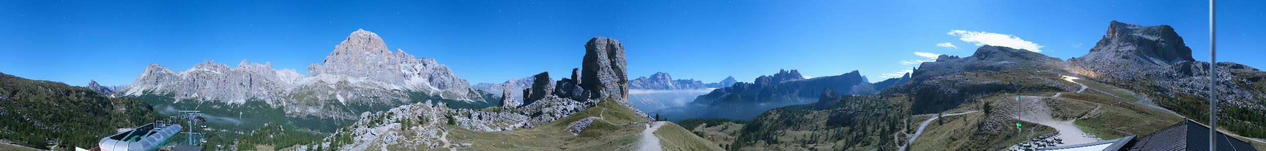 Cortina d’Ampezzo, 5 Torri Cortina d'Ampezzo - 5 Torri (2255m) snow cam captured at 25 September 2026 at 11:52 pm GMT+2