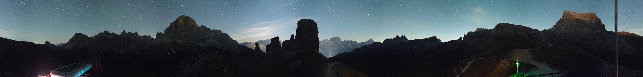 Cortina d’Ampezzo, 5 Torri Cortina d'Ampezzo - 5 Torri (2255m) snow cam captured at 3 October 2026 at 11:54 pm GMT+2
