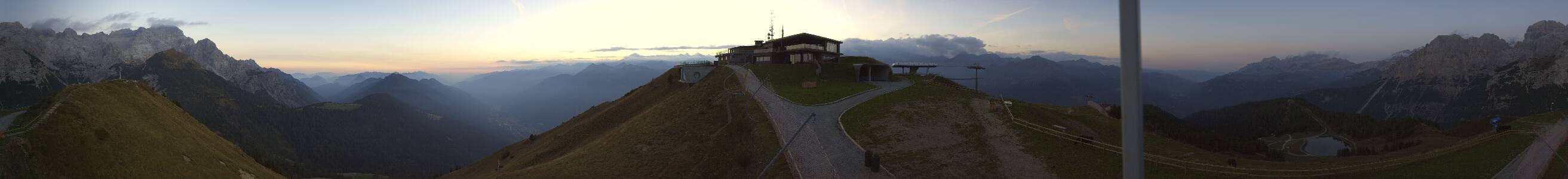 Pinzolo Doss Del Sabion snow cam captured at 2 October 2026 at 7:14 pm GMT+2