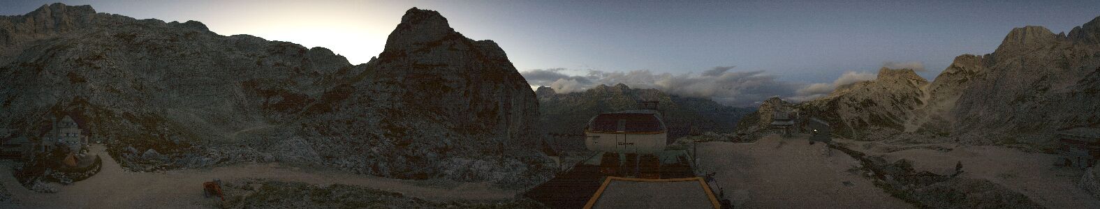 Sella Nevea Rifugio Celso Gilberti snow cam captured at 24 September 2026 at 7:20 pm GMT+2