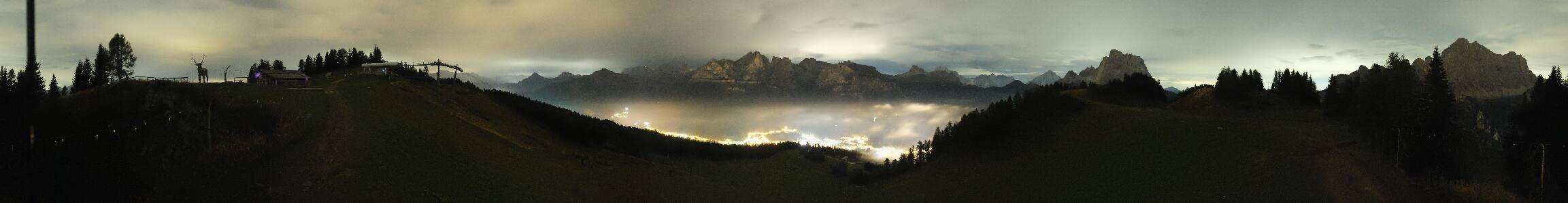 Selva di Cadore Pescul snow cam captured at 13 September 2026 at 11:55 pm GMT+2