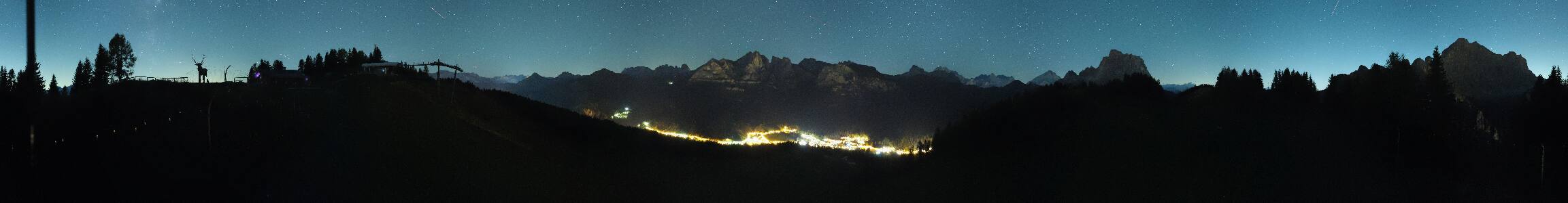 Selva di Cadore Pescul snow cam captured at 14 September 2026 at 11:59 pm GMT+2