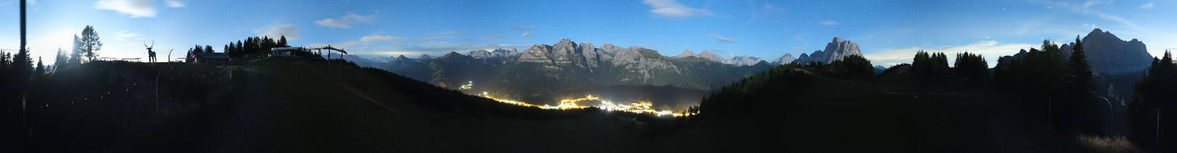 Selva di Cadore Pescul snow cam captured at 20 September 2026 at 11:50 pm GMT+2