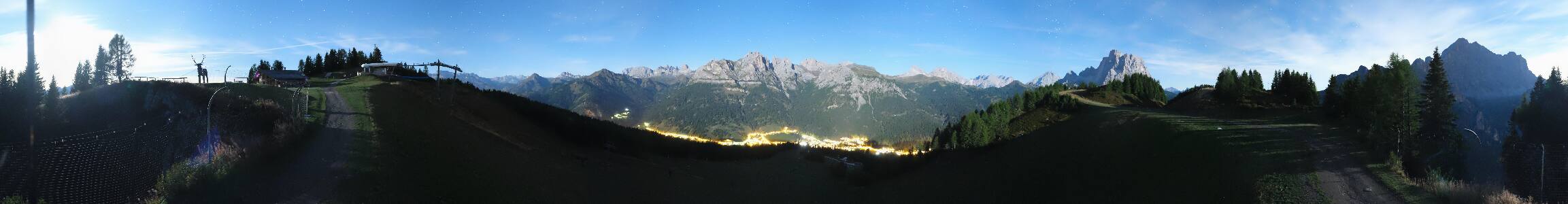 Selva di Cadore Pescul snow cam captured at 21 September 2026 at 11:54 pm GMT+2