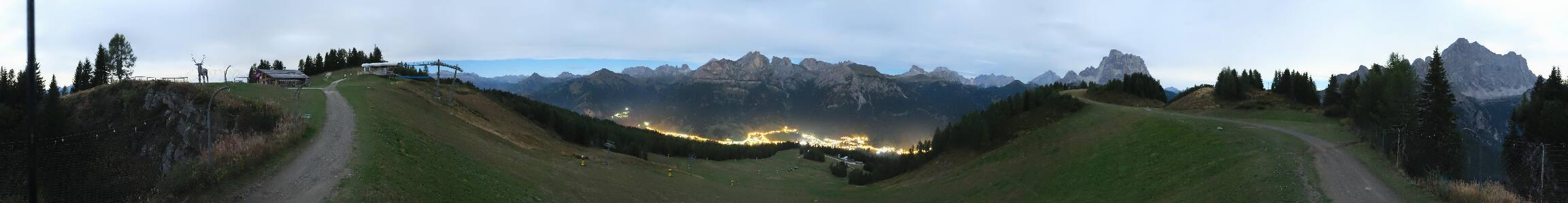 Selva di Cadore Pescul snow cam captured at 23 September 2026 at 11:58 pm GMT+2