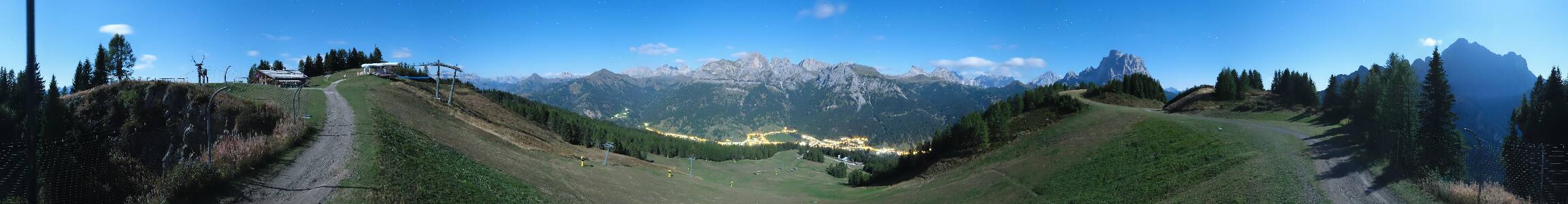 Selva di Cadore Pescul snow cam captured at 24 September 2026 at 11:55 pm GMT+2