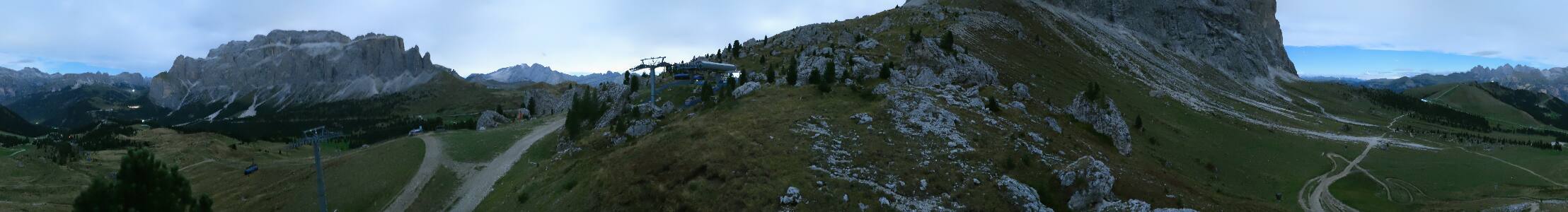 Val Gardena Citta dei Sassi snow cam captured at 23 September 2026 at 11:54 pm GMT+2