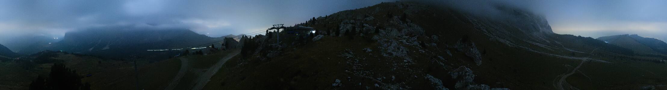 Val Gardena Citta dei Sassi snow cam captured at 1 October 2026 at 11:58 pm GMT+2