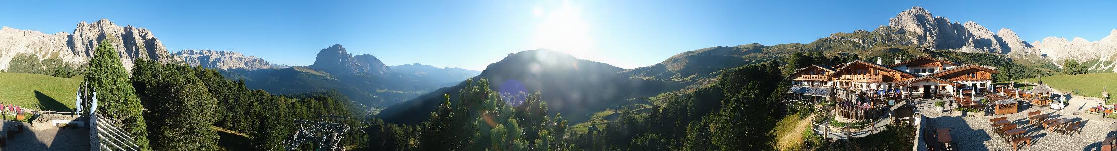 Val Gardena Col Raiser snow cam captured at 15 September 2026 at 6:12 pm GMT+2