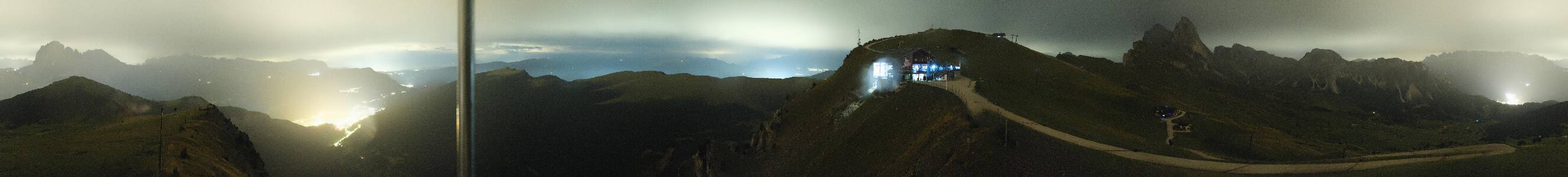 Val Gardena Seceda snow cam captured at 13 September 2026 at 11:58 pm GMT+2