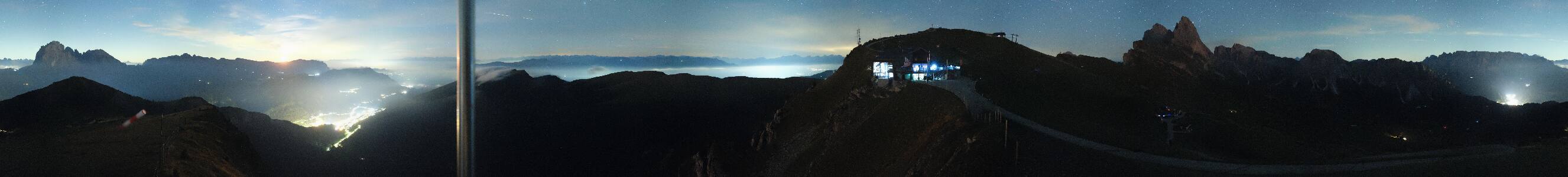 Val Gardena Seceda snow cam captured at 19 September 2026 at 11:50 pm GMT+2