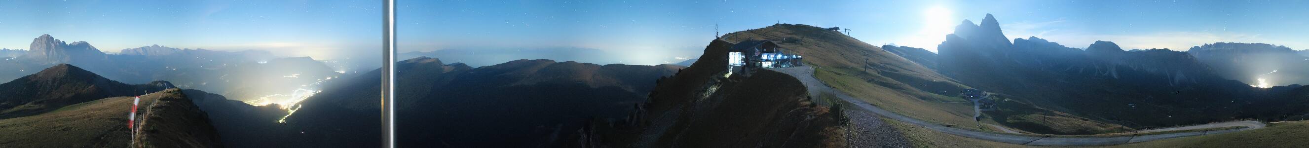 Val Gardena Seceda snow cam captured at 2 October 2026 at 11:46 pm GMT+2