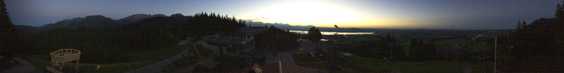 Buching Buchenbergbahn snow cam captured at 5 October 2026 at 7:17 pm GMT+2