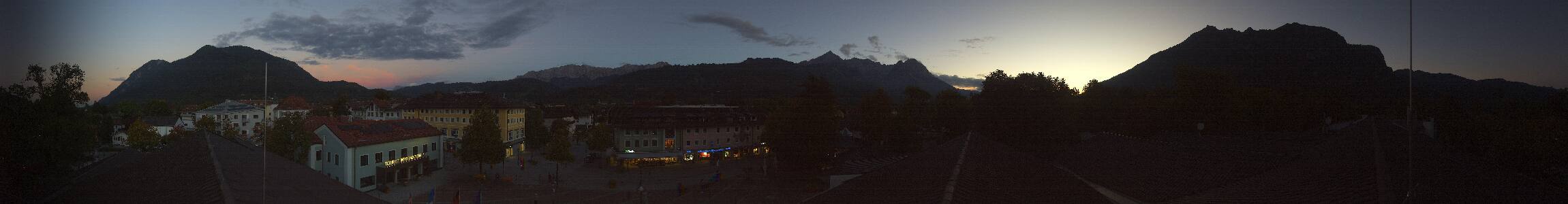 Garmisch-Partenkirchen Festsaal snow cam captured at 5 October 2026 at 7:13 pm GMT+2