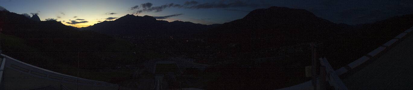 Garmisch-Partenkirchen Olympiaschanze snow cam captured at 12 September 2026 at 8:05 pm GMT+2