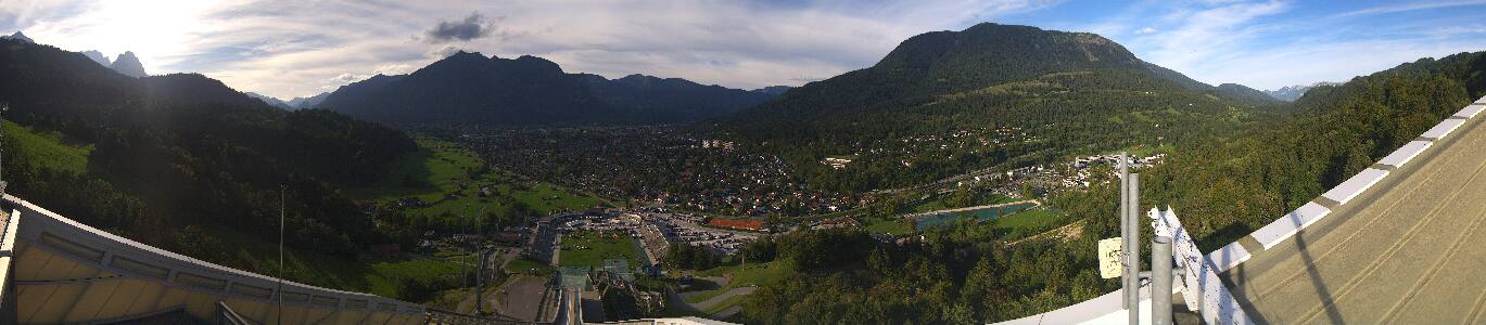 Garmisch-Partenkirchen Olympiaschanze snow cam captured at 19 September 2026 at 5:14 pm GMT+2