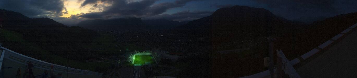 Garmisch-Partenkirchen Olympiaschanze snow cam captured at 21 September 2026 at 7:41 pm GMT+2
