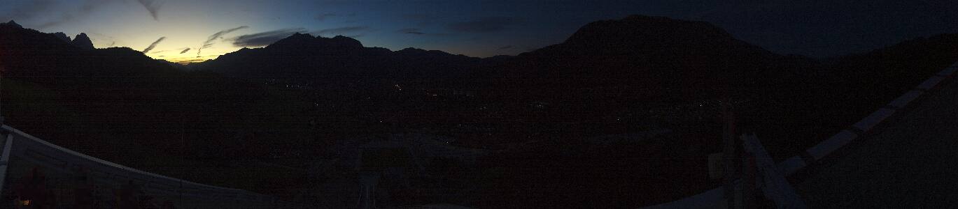 Garmisch-Partenkirchen Olympiaschanze snow cam captured at 23 September 2026 at 7:52 pm GMT+2