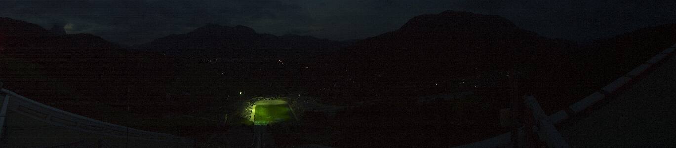Garmisch-Partenkirchen Olympiaschanze snow cam captured at 1 October 2026 at 7:20 pm GMT+2