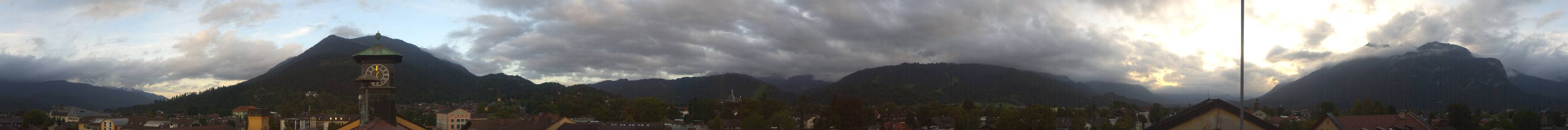 Garmisch-Partenkirchen Rathaus snow cam captured at 21 September 2026 at 7:20 pm GMT+2