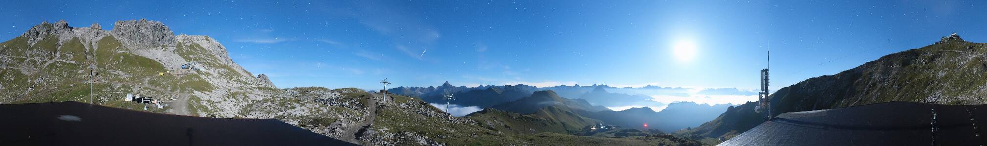 Oberstdorf Nebelhorn snow cam captured at 21 September 2026 at 11:50 pm GMT+2