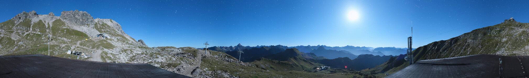 Oberstdorf Nebelhorn snow cam captured at 22 September 2026 at 11:49 pm GMT+2