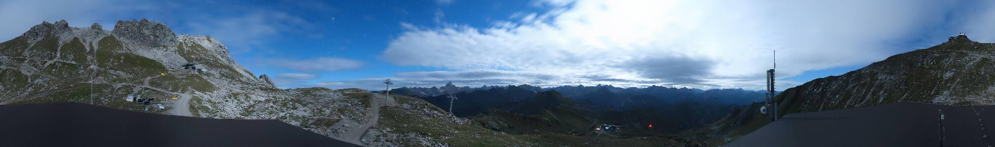 Oberstdorf Nebelhorn snow cam captured at 23 September 2026 at 11:50 pm GMT+2