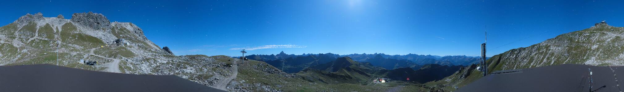 Oberstdorf Nebelhorn snow cam captured at 25 September 2026 at 11:55 pm GMT+2