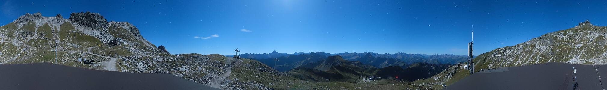 Oberstdorf Nebelhorn snow cam captured at 27 September 2026 at 11:53 pm GMT+2