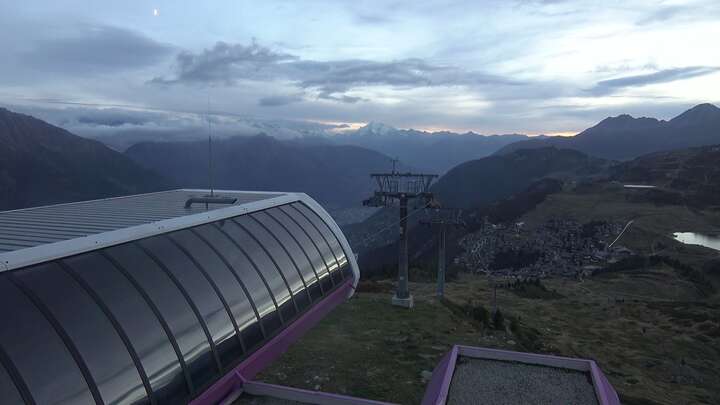 Bettmeralp (Aletsch Arena) Upper Station Wurzenbord snow cam captured at 17 September 2026 at 10:10 pm GMT+2