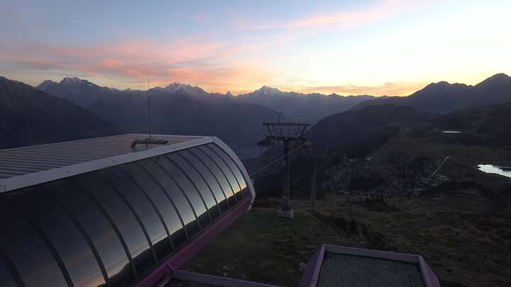 Bettmeralp (Aletsch Arena) Upper Station Wurzenbord snow cam captured at 19 September 2026 at 7:47 pm GMT+2