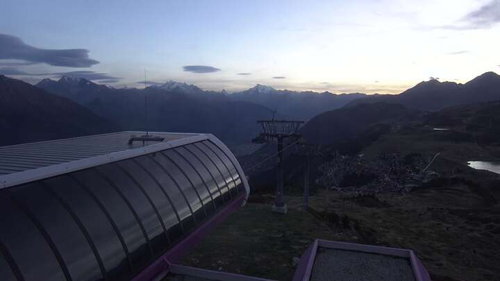 Bettmeralp (Aletsch Arena) Upper Station Wurzenbord snow cam captured at 20 September 2026 at 7:51 pm GMT+2