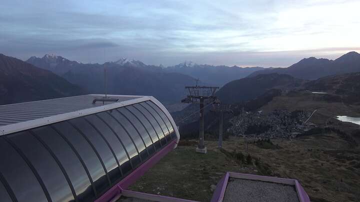 Bettmeralp (Aletsch Arena) Upper Station Wurzenbord snow cam captured at 21 September 2026 at 7:35 pm GMT+2