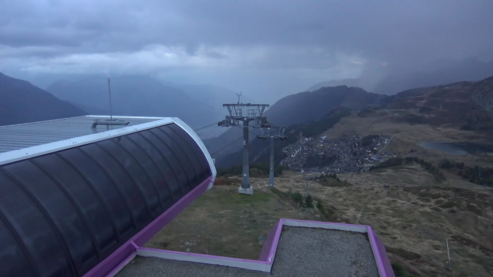 Bettmeralp (Aletsch Arena) Upper Station Wurzenbord snow cam captured at 4 October 2026 at 7:14 pm GMT+2
