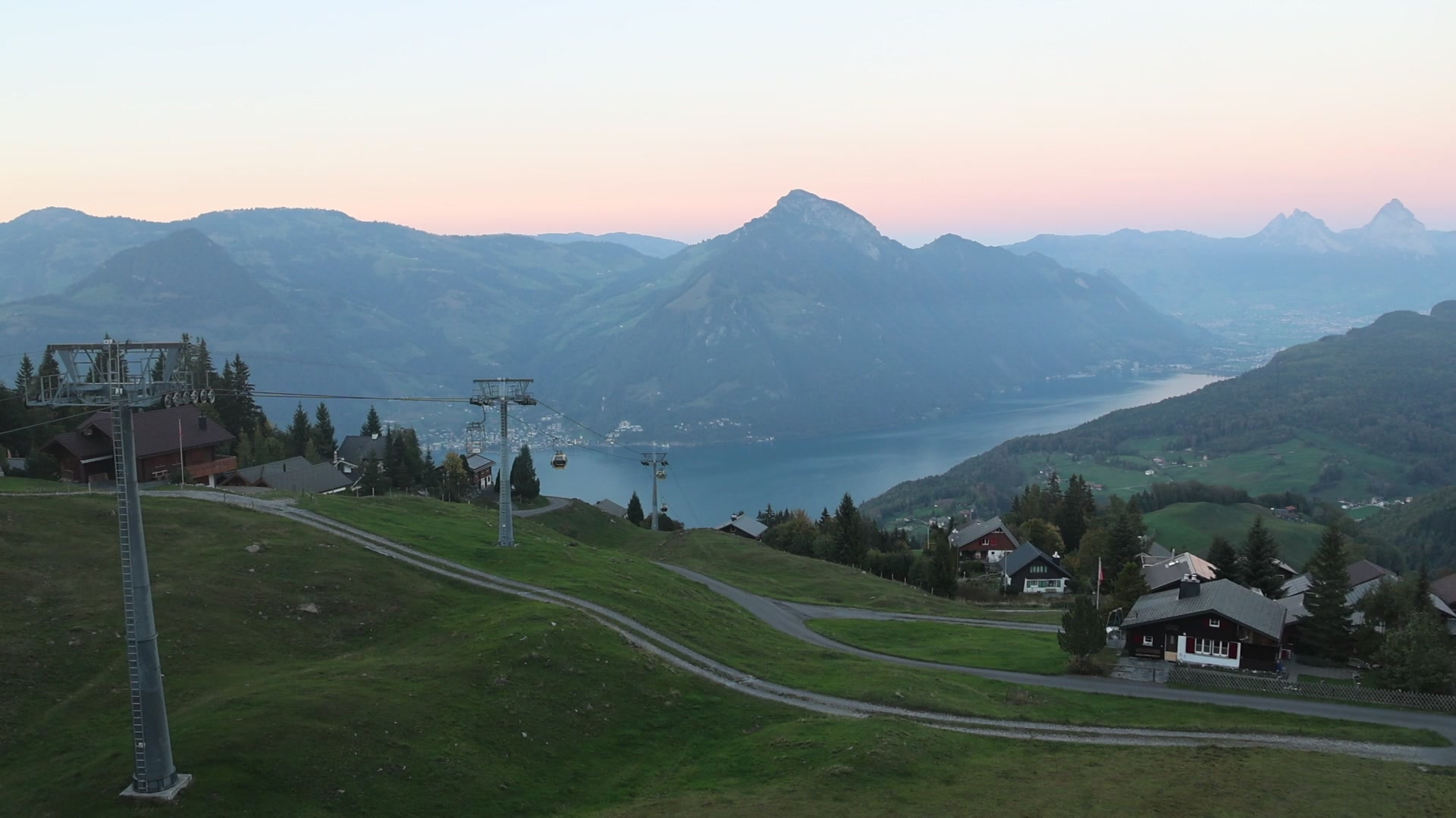 Emmetten Stockhütte-Upper Station North snow cam captured at 5 October 2026 at 7:11 pm GMT+2