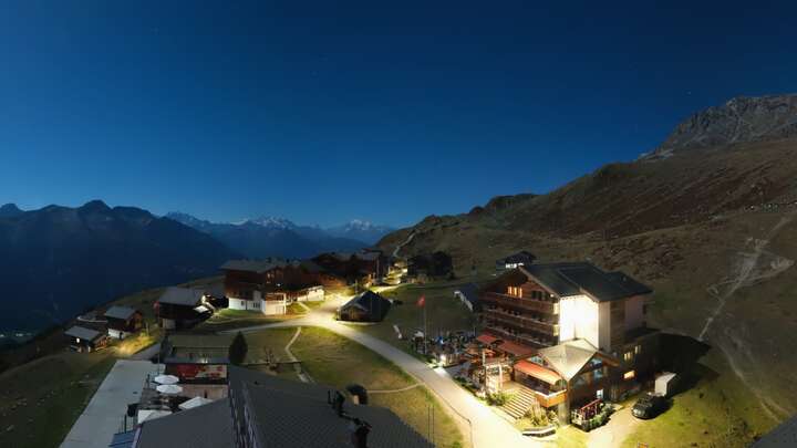 Fiescheralp Fiesch snow cam captured at 26 September 2026 at 11:49 pm GMT+2