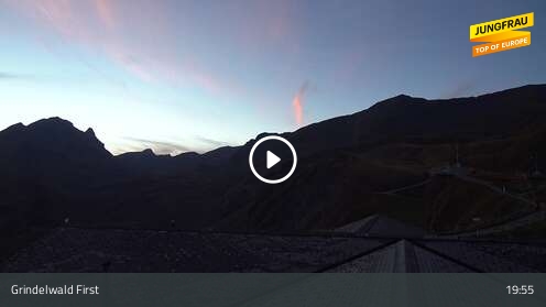 Grindelwald First snow cam captured at 12 September 2026 at 8:07 pm GMT+2