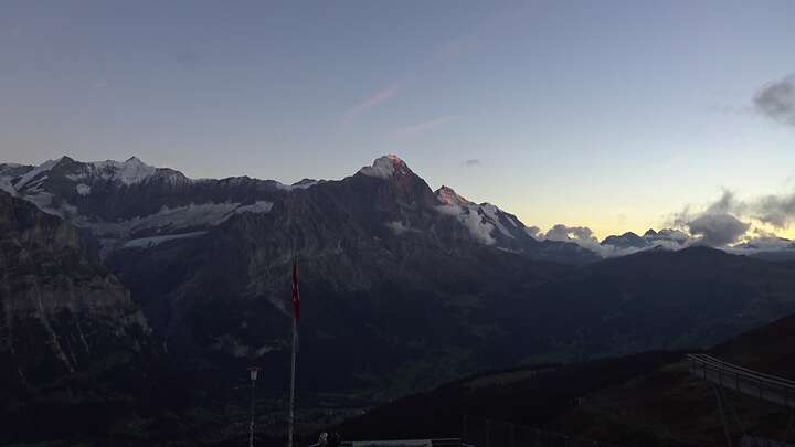 Grindelwald First snow cam captured at 14 September 2026 at 7:58 pm GMT+2