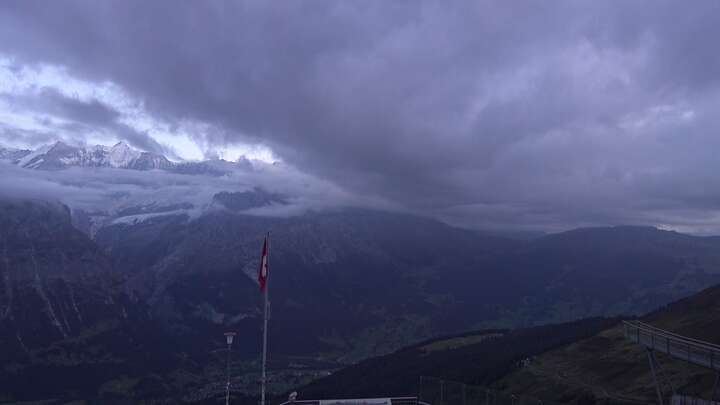 Grindelwald First snow cam captured at 18 September 2026 at 7:41 pm GMT+2