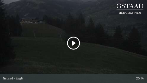 Gstaad Eggli snow cam captured at 12 September 2026 at 8:23 pm GMT+2
