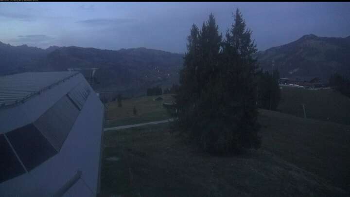 Gstaad Eggli snow cam captured at 28 September 2026 at 7:46 pm GMT+2