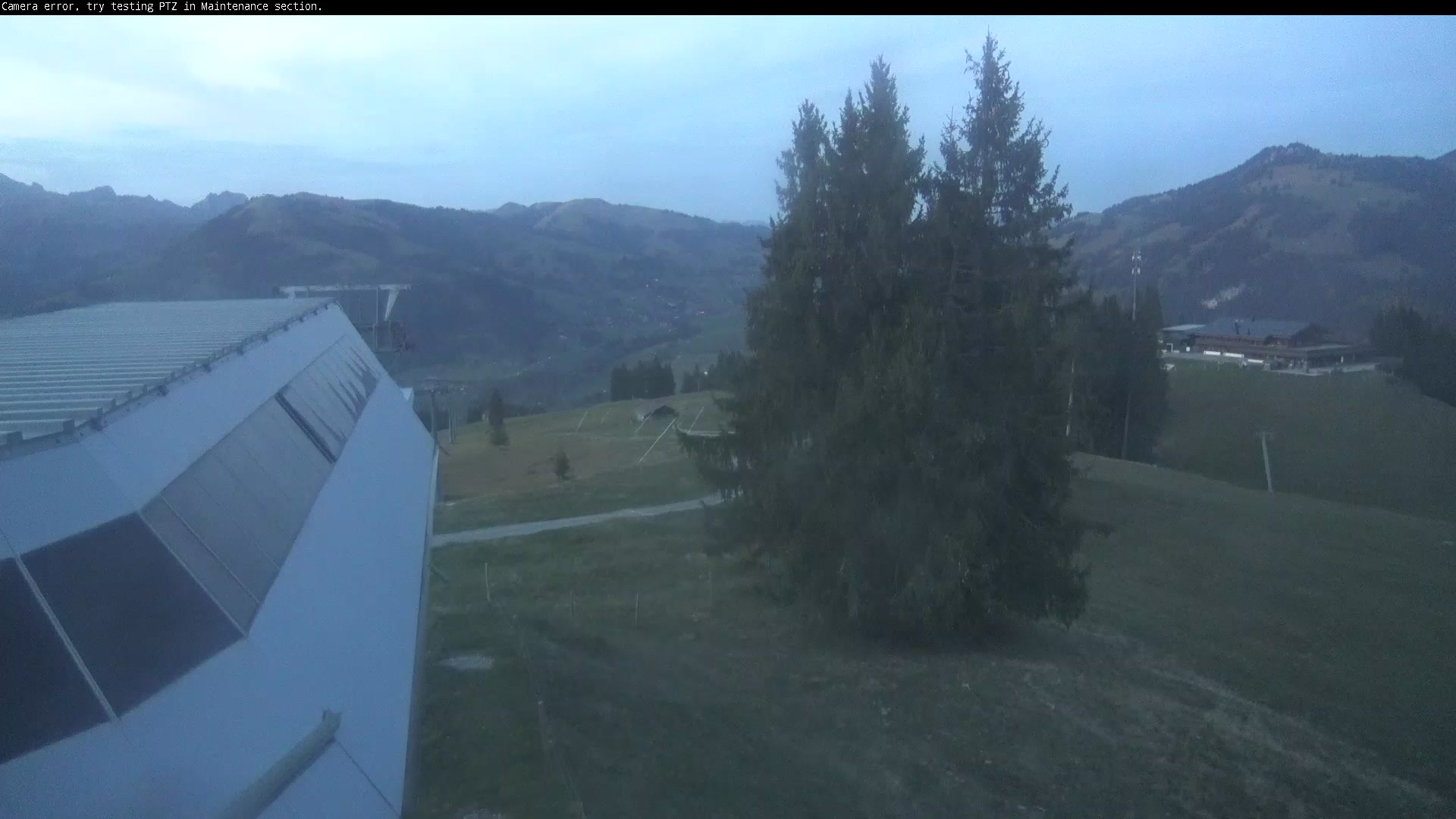 Gstaad Eggli snow cam captured at 3 October 2026 at 7:37 pm GMT+2