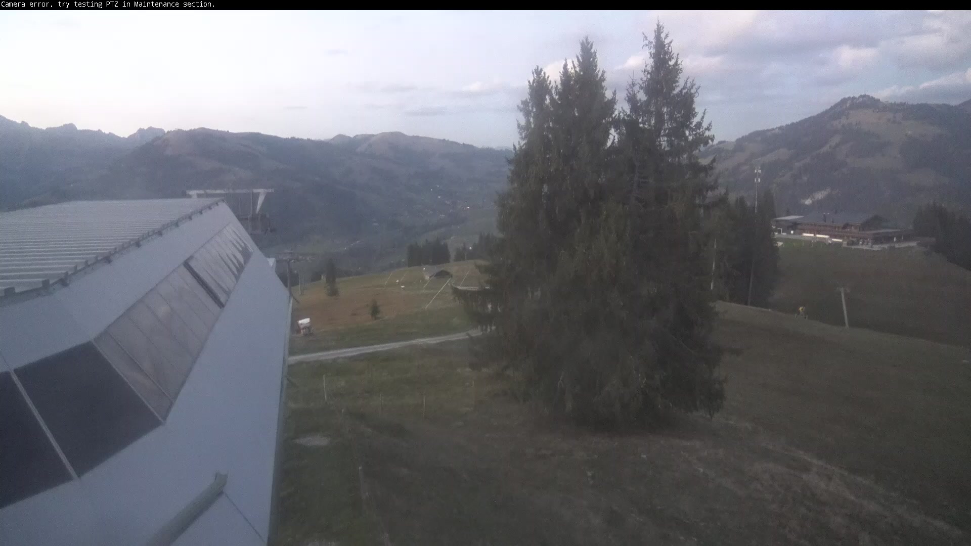 Gstaad Eggli snow cam captured at 5 October 2026 at 7:35 pm GMT+2